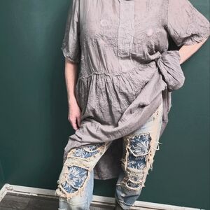 Magnolia Pearl Silk Hadie Mae Brown Dress RARE COLOR Burnished Silver NWT